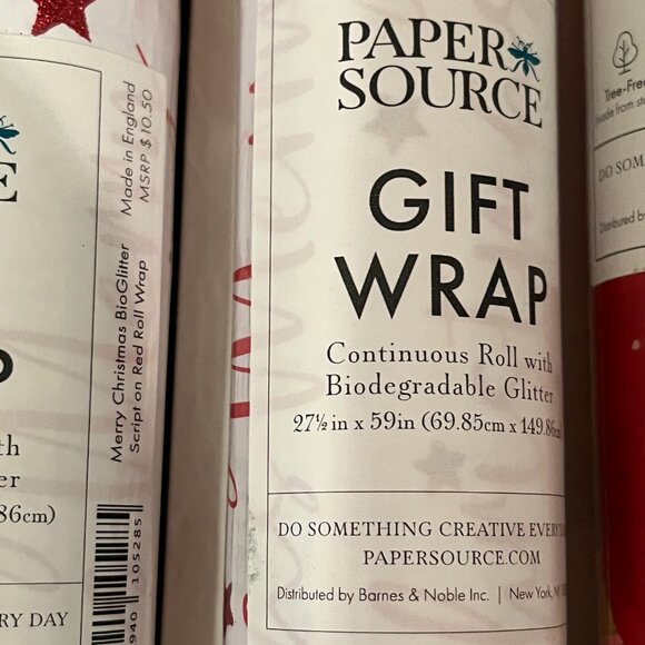 Christmas Wrapping Paper Bundle by Paper Source – 5 Rolls 🎄 (new) (hol/x) - Picture 11 of 13